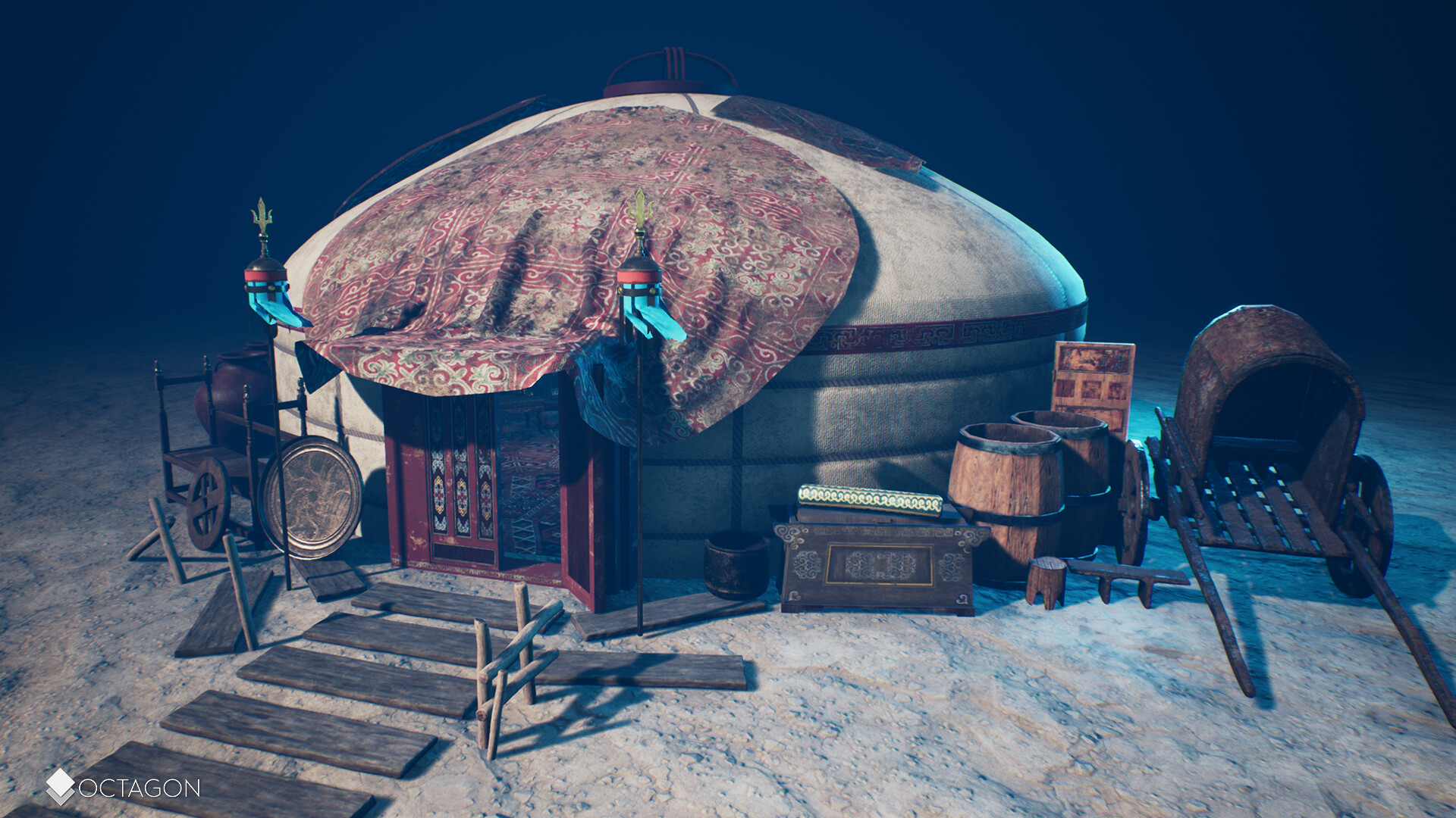 ArtStation Medieval Turco Mongolian Shaman Yurt