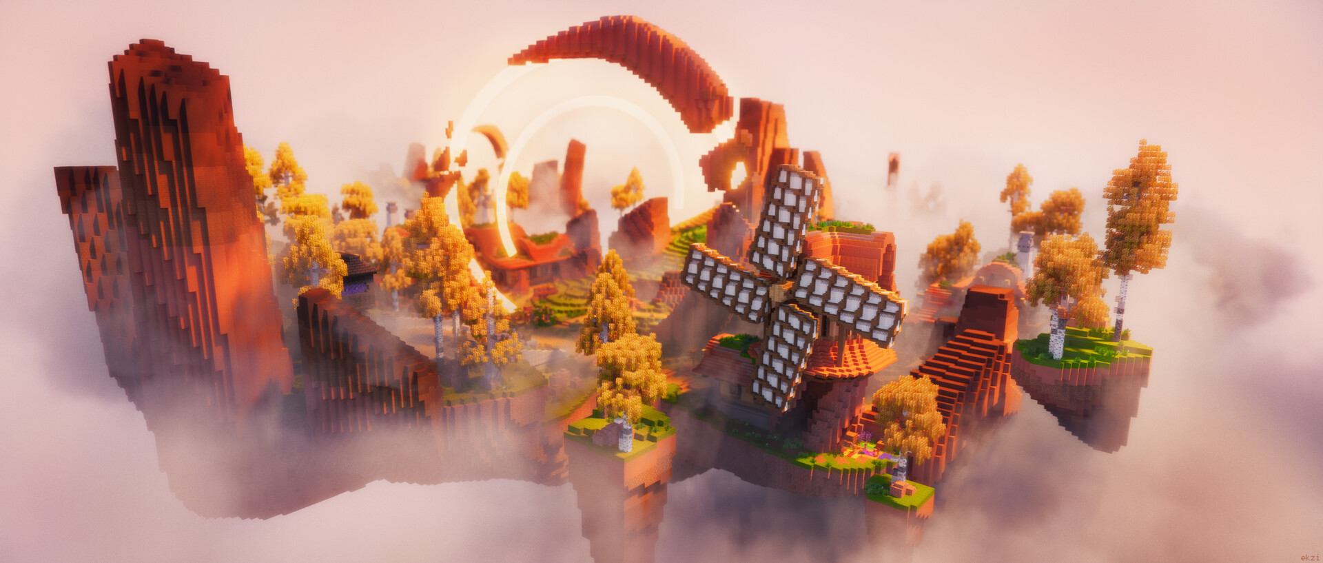 ArtStation Autumn Isle Minecraft Map Environment Design   Colombino Vrodefinal4 