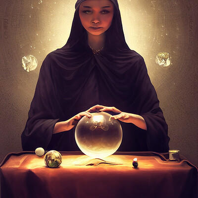 Dark philosophy darkphilosophy fortune teller with a crystal ball hyper realis a804304f 453d 4155 9598 3ed0fbcf9cd7