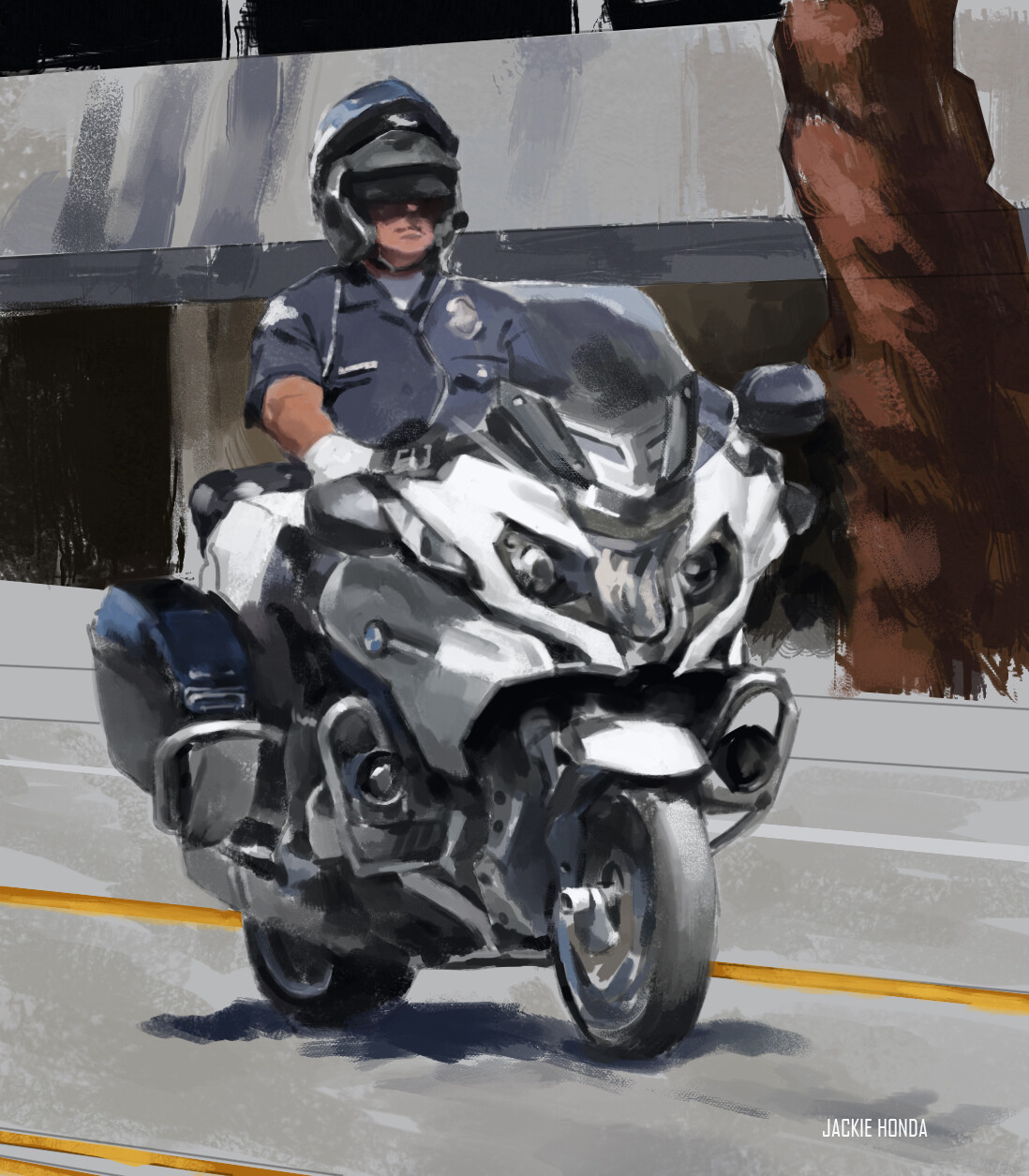 Honda police motorcycle top