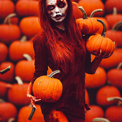 Dark philosophy darkphilosophy zombie vixen with pumpkins and red goo 791557d2 2eed 4cab 9562 872886dbfddc 1