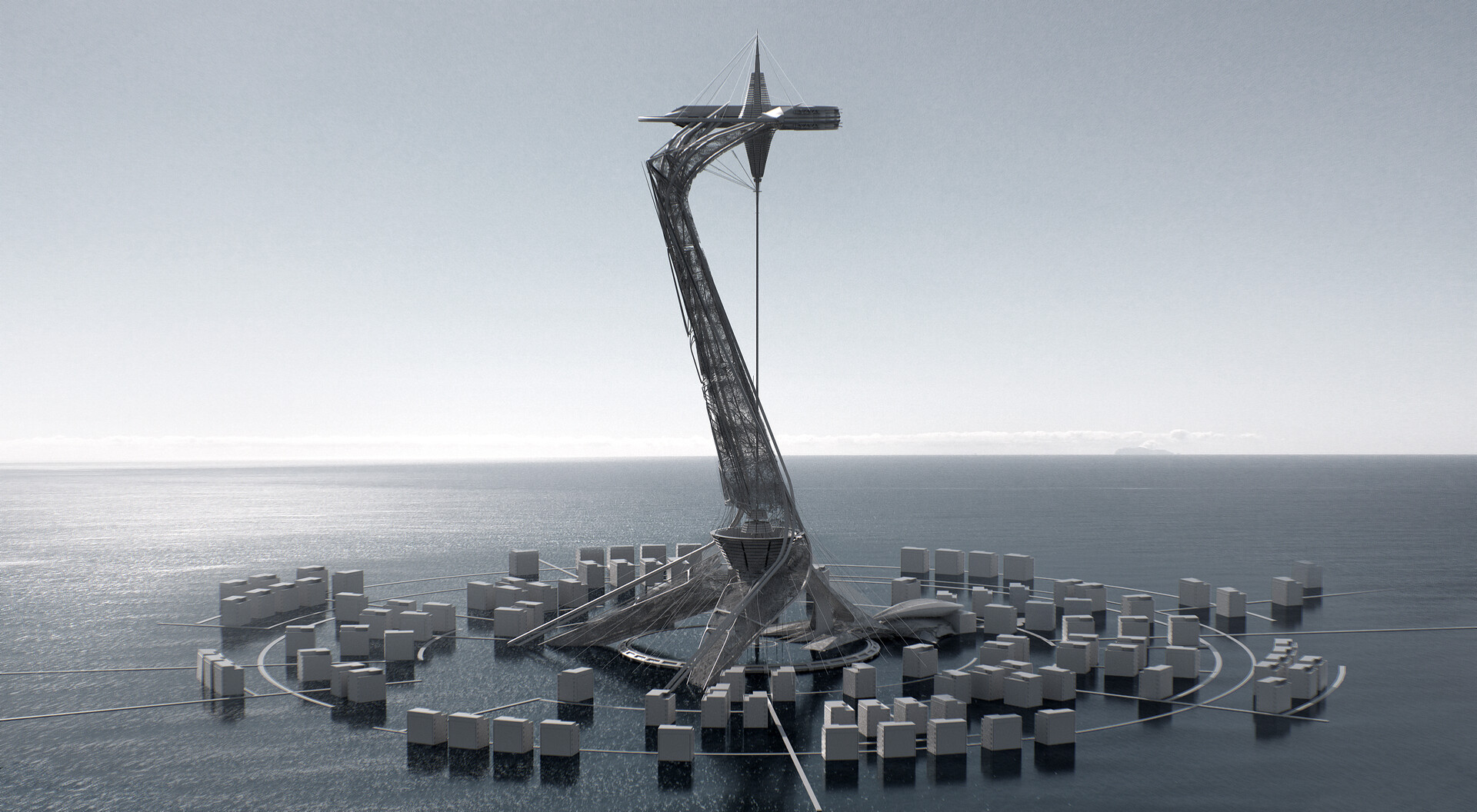 Yury Ostapchuk Westworld s4 concept art , Hcity design