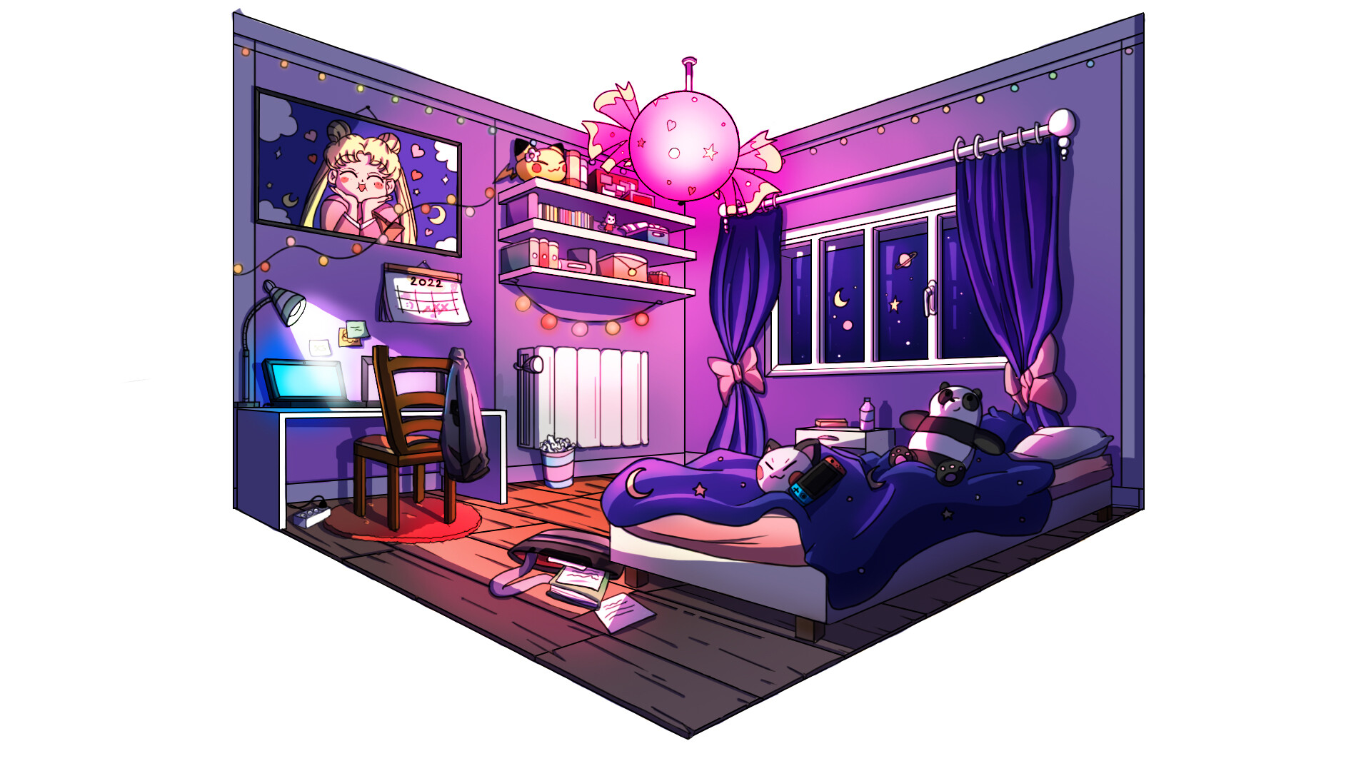 ArtStation - Bedroom concept art