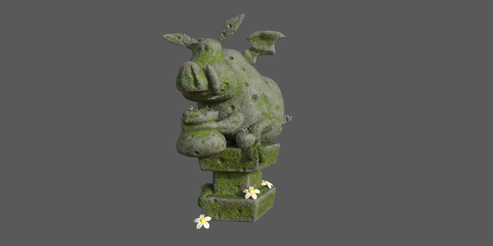 Gargoyle responsible for modeling, texturing and lookdev