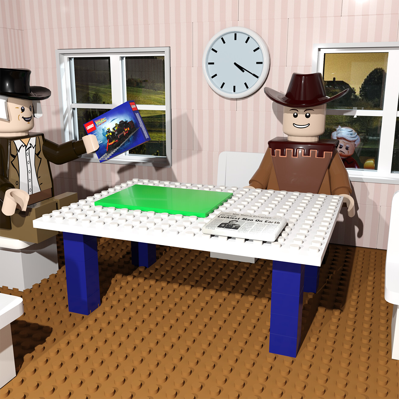 First scene: Unboxing the train.