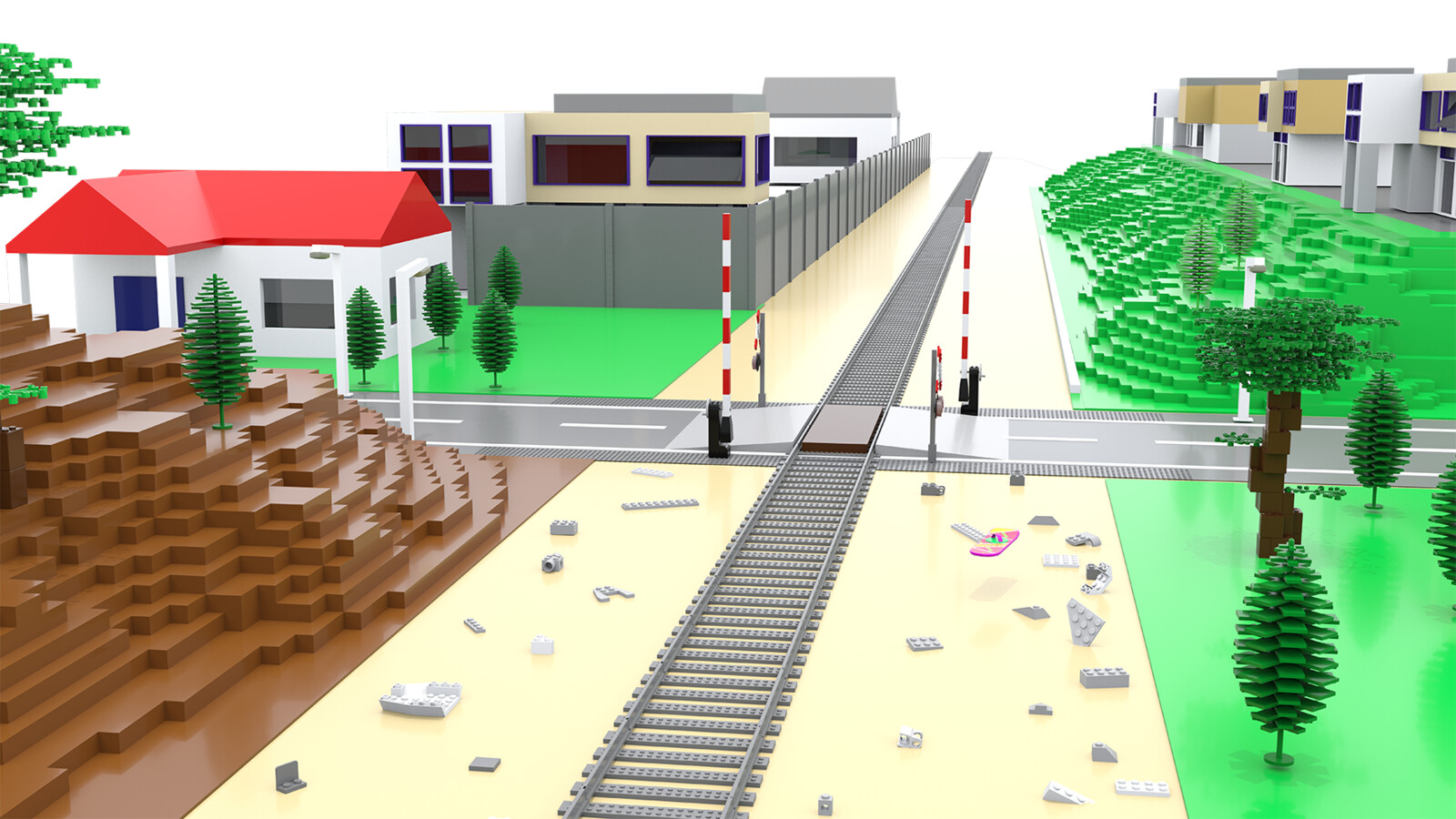 Brickenviroment of the outdoor scene