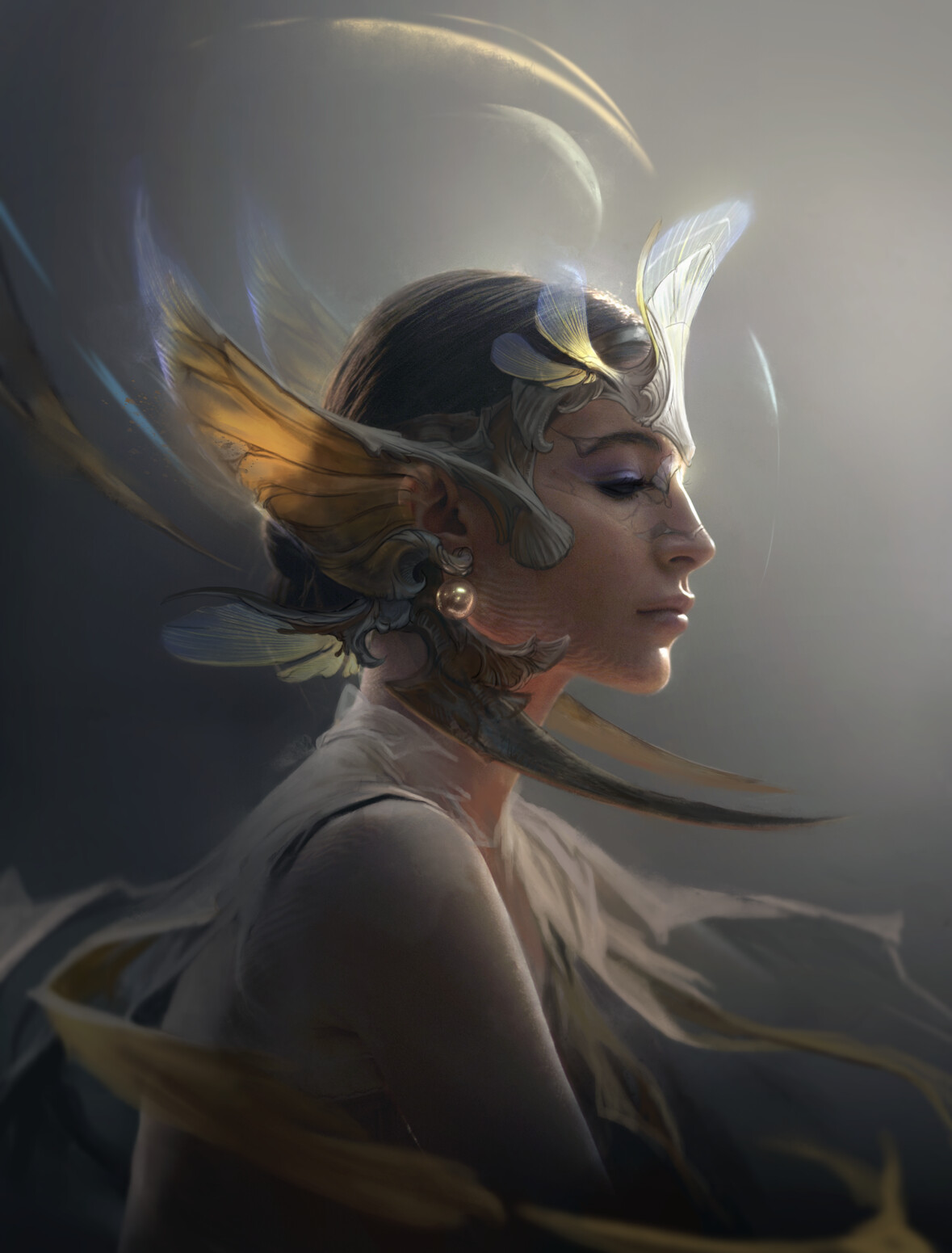 This one is the original digital painting format. I did it back in may as MerMay update.  It's based on a Photograph