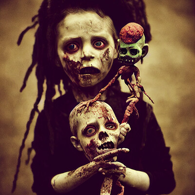 Dark philosophy darkphilosophy zombie child holding a voodoo doll cd1a95f2 0df0 42a8 bf87 5013d9e12628