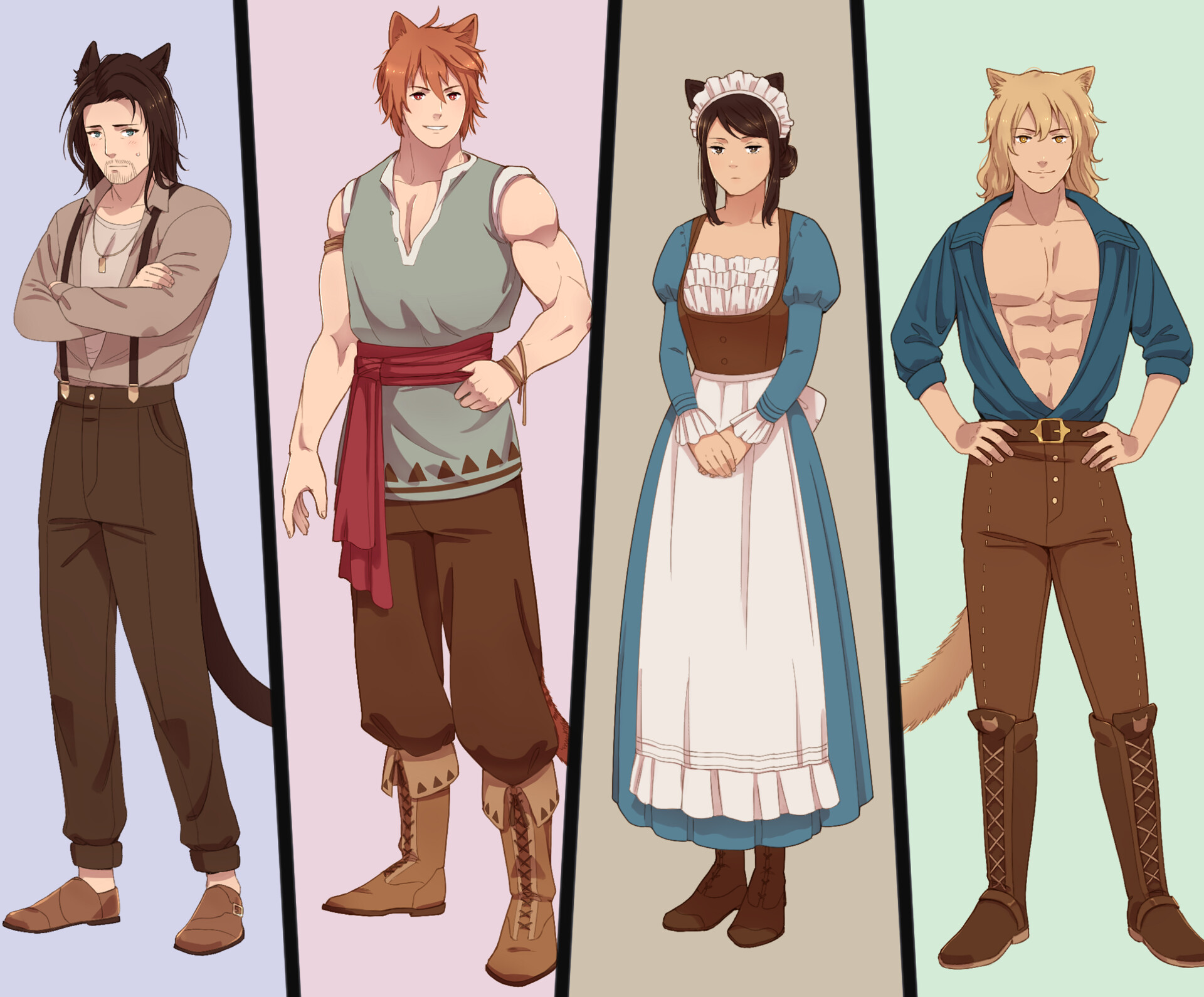 ArtStation Cat people sprites