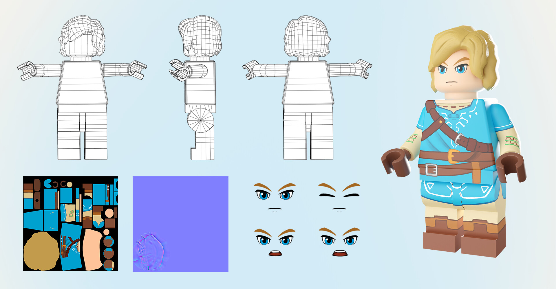 ArtStation - Game Character 01 - Lego Link