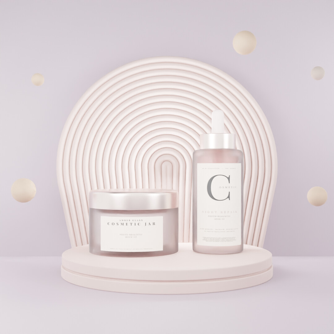 ArtStation - 3D abstract cosmetic product render