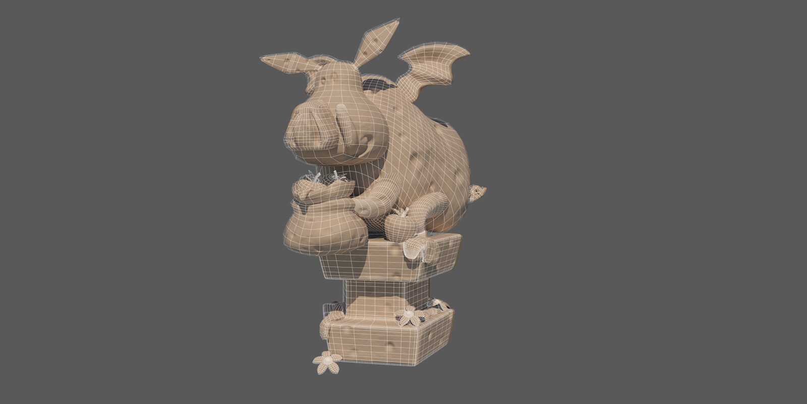 Gargoyle responsible for modeling, texturing and lookdev
