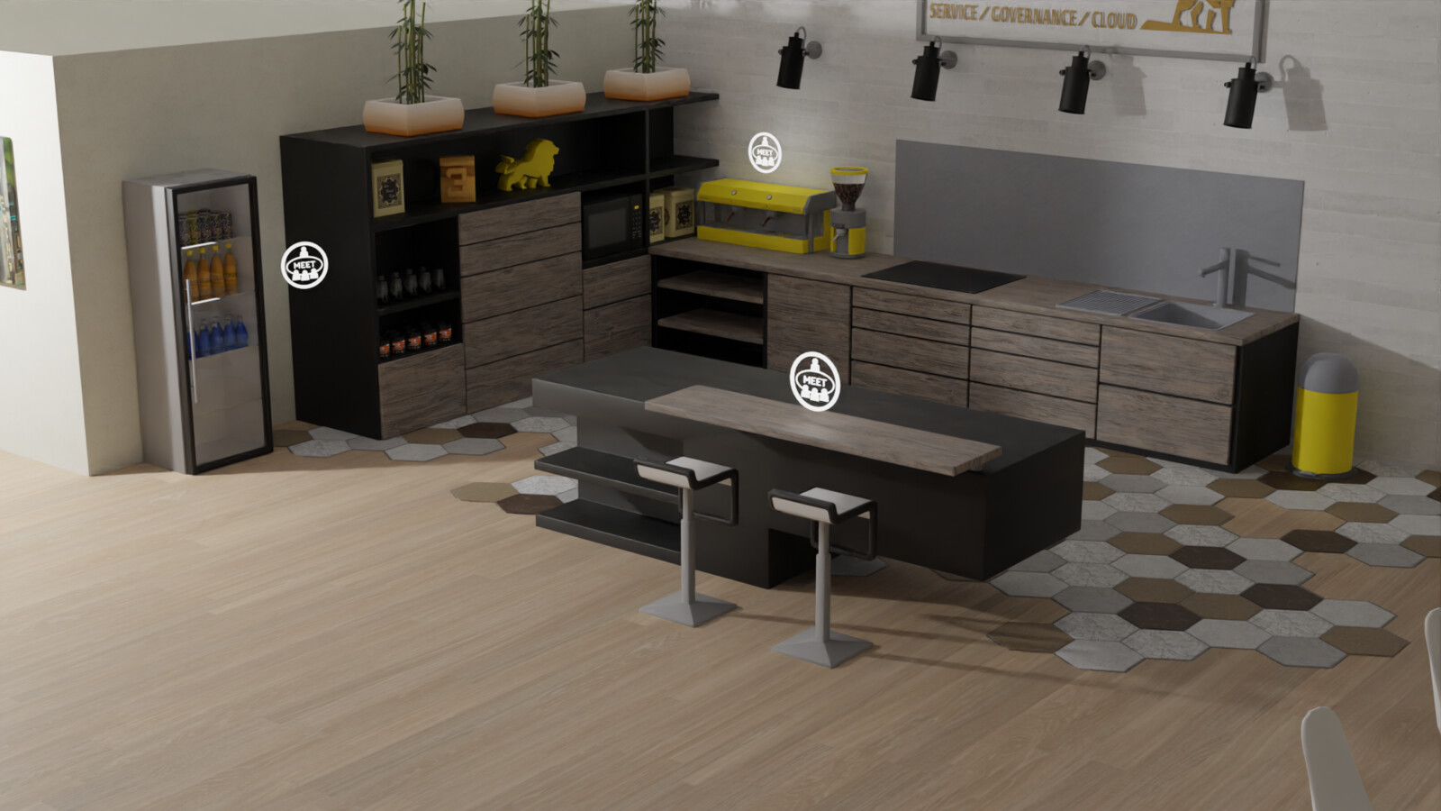 Kitchen top view