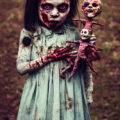 Dark philosophy darkphilosophy zombie child holding a voodoo doll 710488da bd8c 4fbc 8d3f 4a077fd2f6e0
