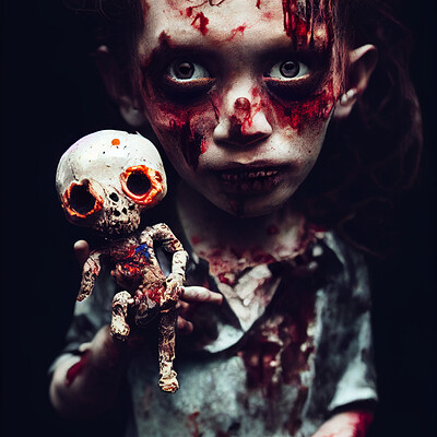Dark philosophy darkphilosophy zombie child holding a voodoo doll ad184712 6186 442c 8732 14588d4aa4bf 1