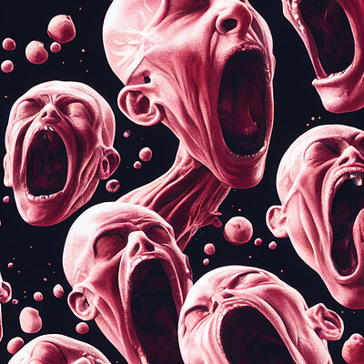 Dark philosophy darkphilosophy group of skinned humans screaming in rage and pa e99d1a66 1b24 4d6a 8b81 ab0230468eac