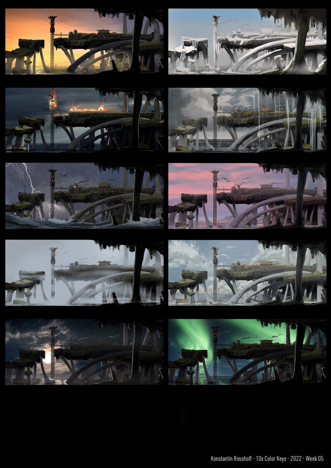 Color-keys  for Environment Piece Permafrost Seaside.