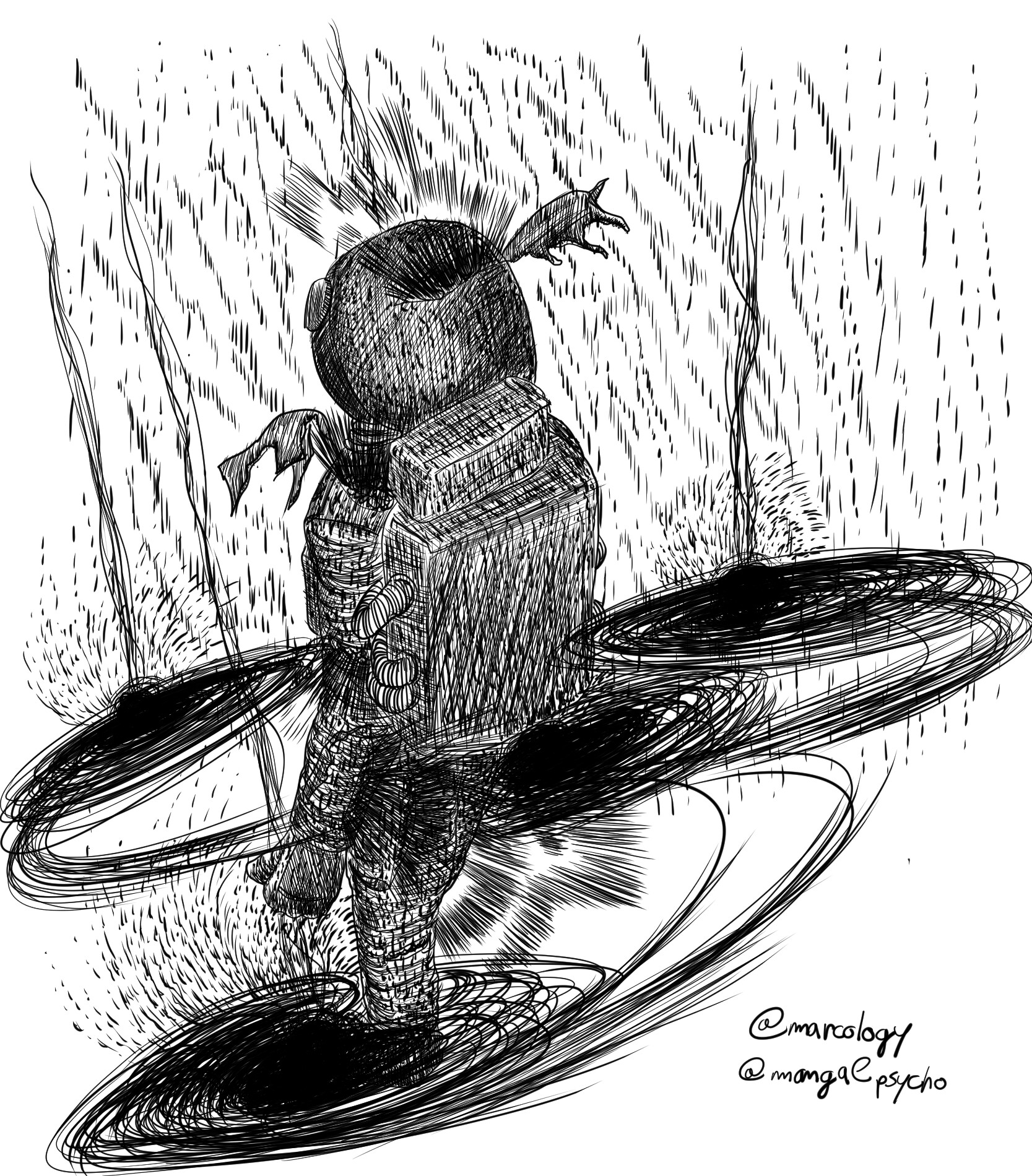 ArtStation 3 WORDS black hole, cuts and spacesuit