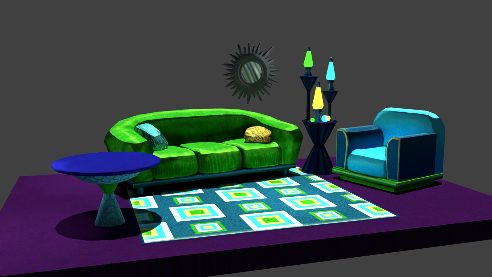 Groovy Cool furniture collection- same models, different texture set
