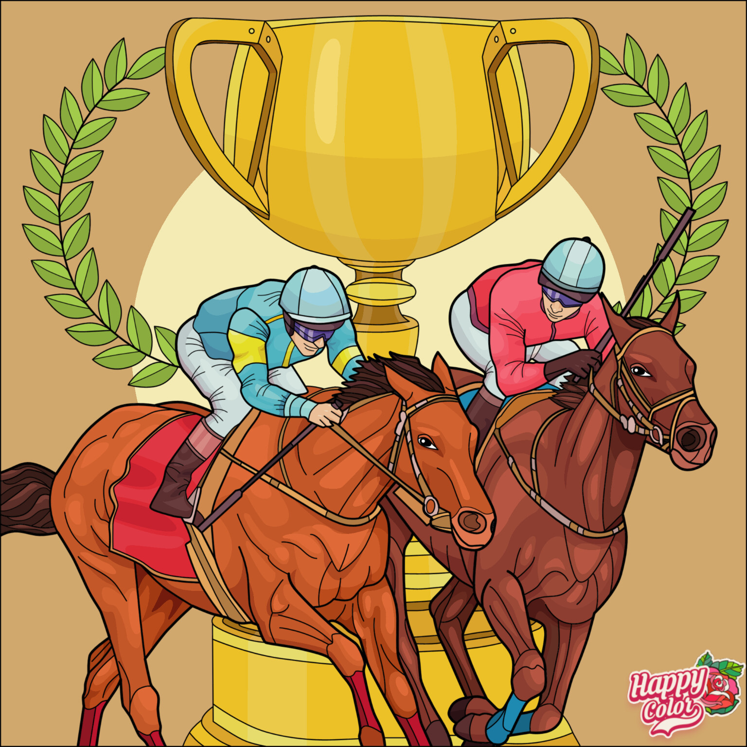 ArtStation - Thoroughbred Horses Racing to the Finish Line stock ...