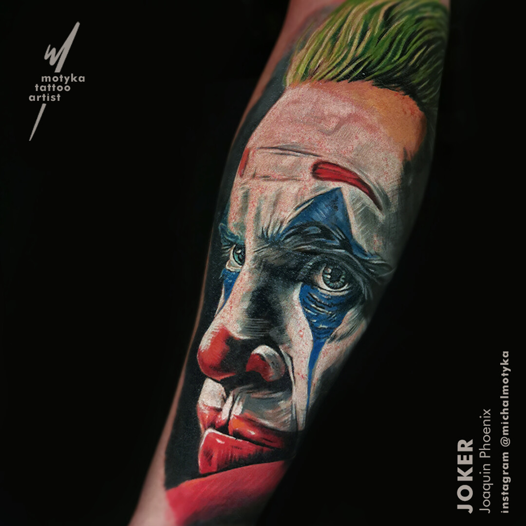 20 Thrilling Tattoos of Joaquin Phoenixs Joker  Tattoo Ideas Artists and  Models