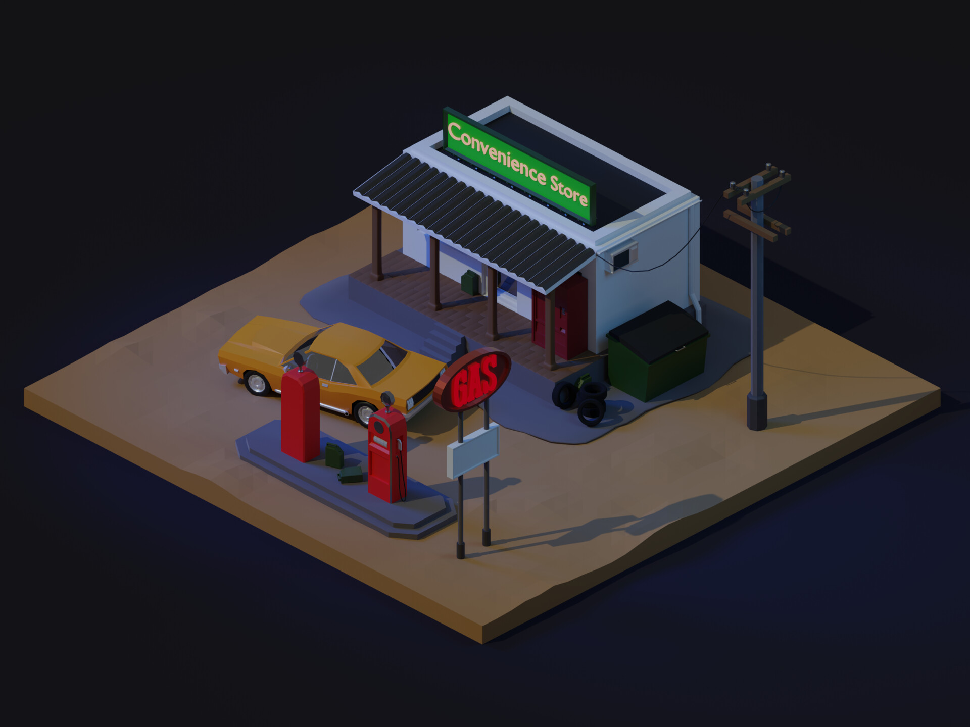 ArtStation Isometric Fuel Station