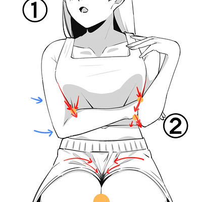How to Draw clothes Understand movement and wrinkles Anime Manga Art Otaku  Japan | eBay