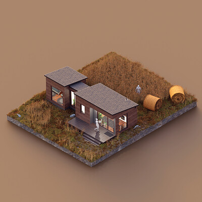 Tiny House - Iso 3D Art