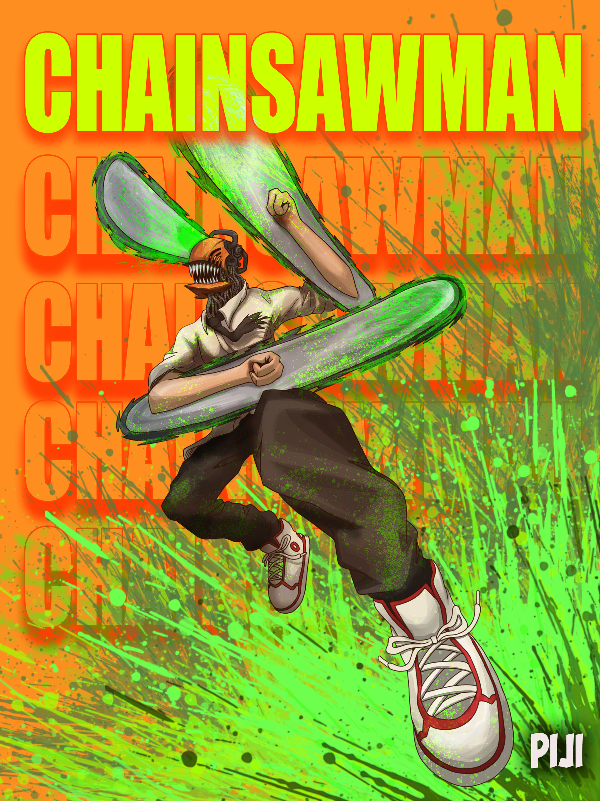 Inoitoh chainsaw man. Power Chainsaw man Art.