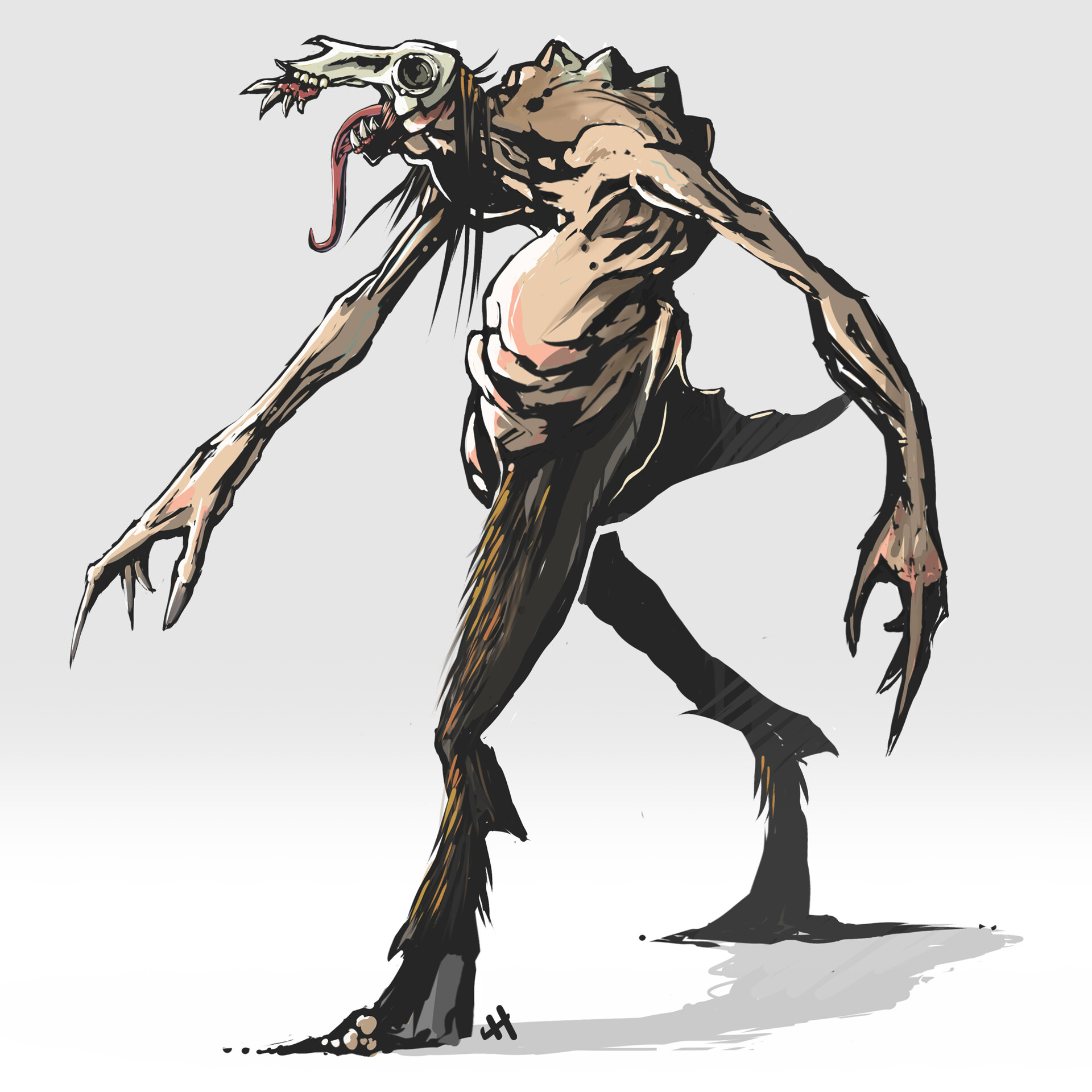 Javier hern ndez wendigo creature concept