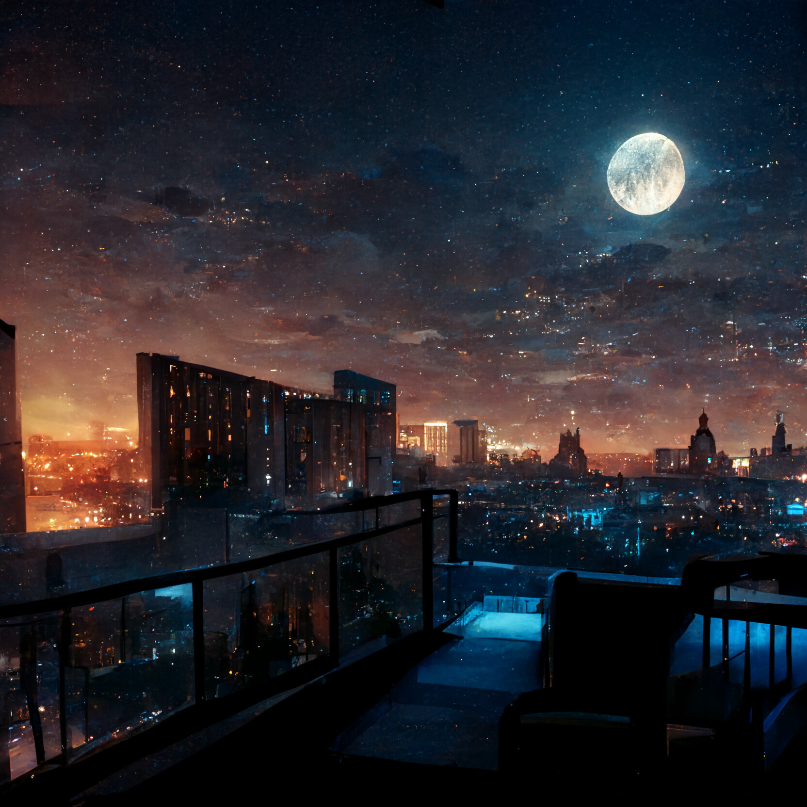 Artstation when the daylight falls asleep night light rises to show