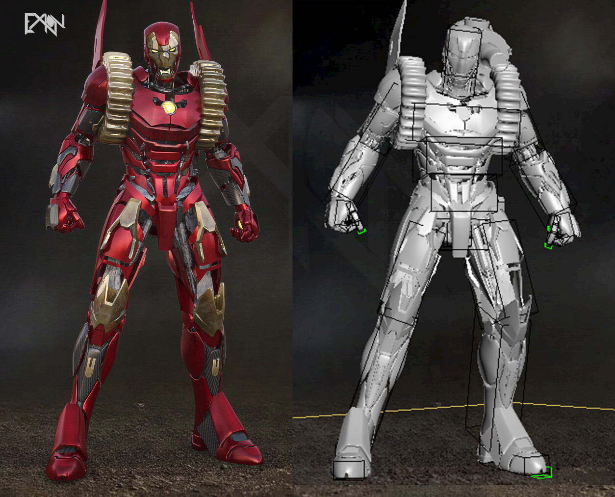 Exion Designs - Iron Man MK63 Godbuster Armor 3D