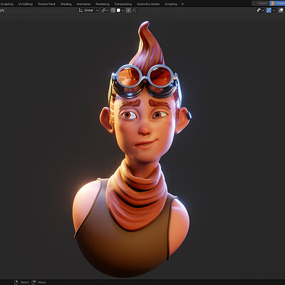 Rigged Character using Rigify and FaceIt Addon in Blender
