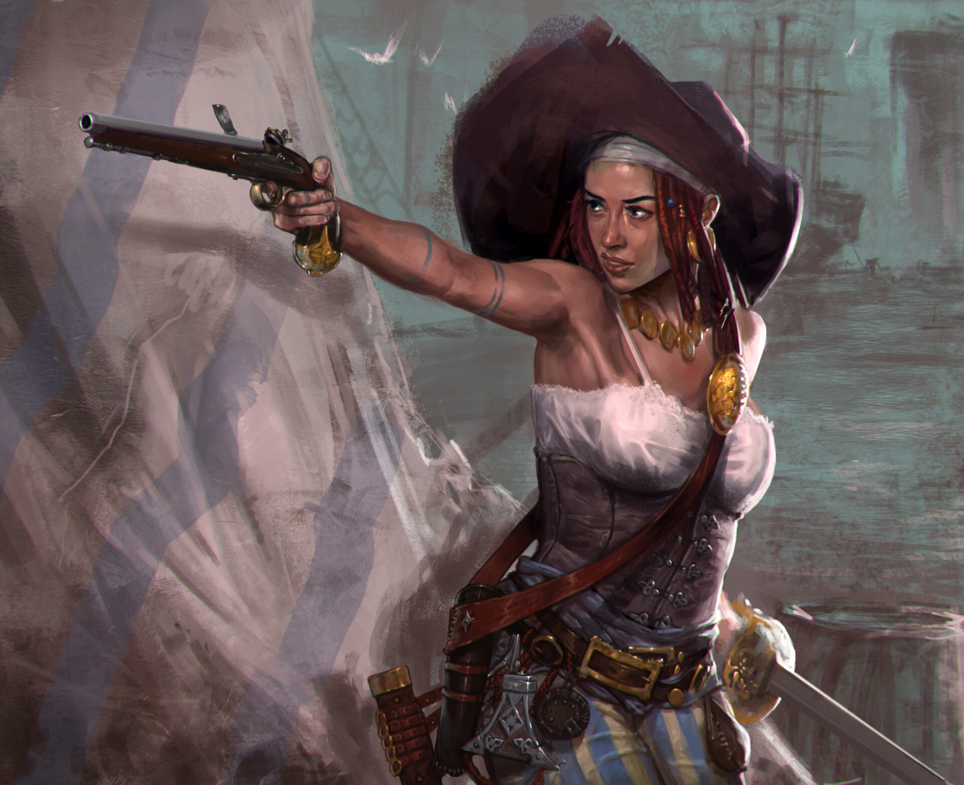 girl pirate art