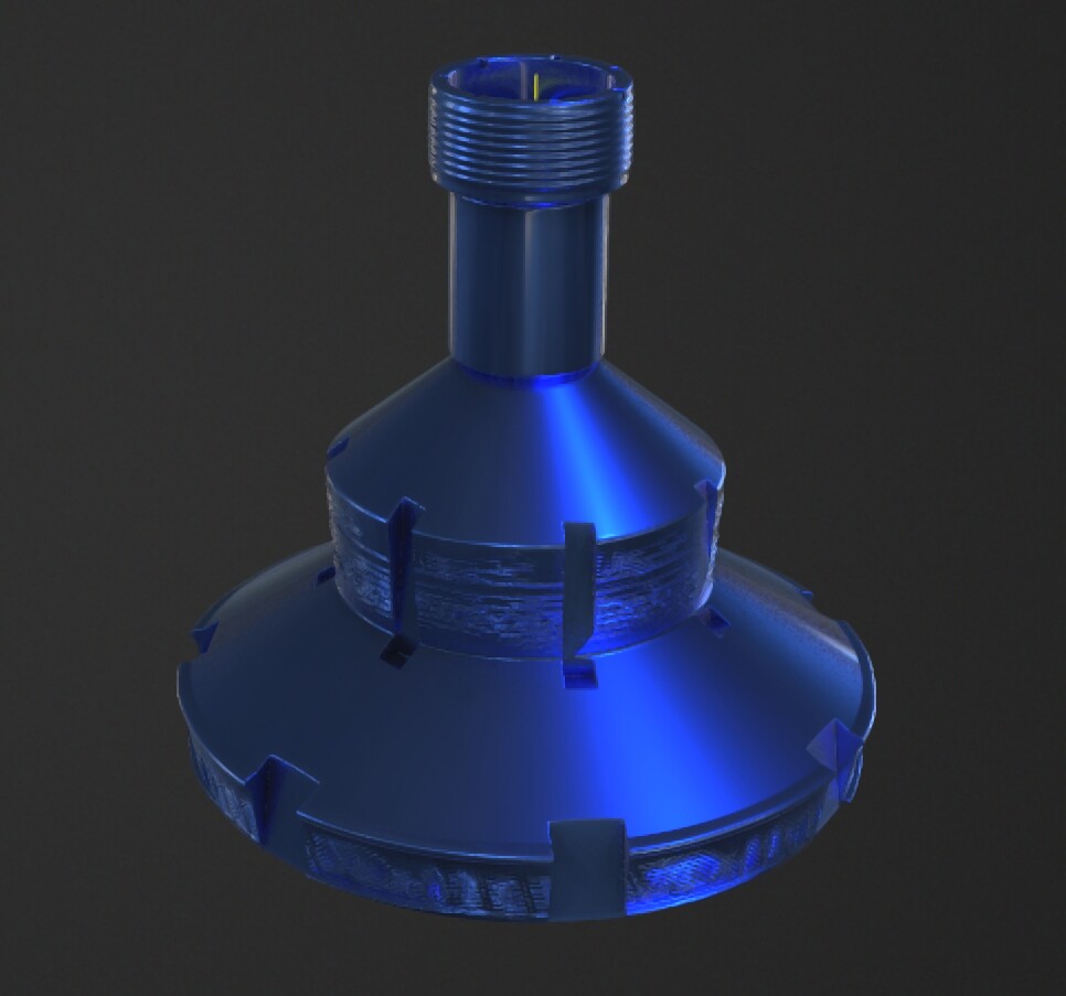 Simple bottle blocked out in blender and finished in 3dcoat