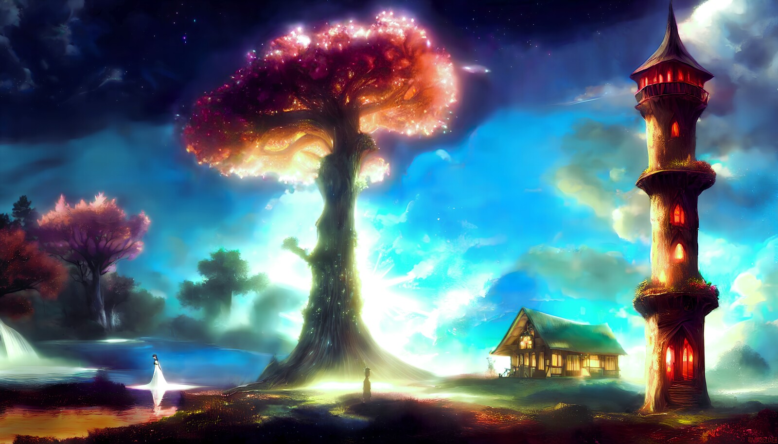 Fantasy World Mappe Painting