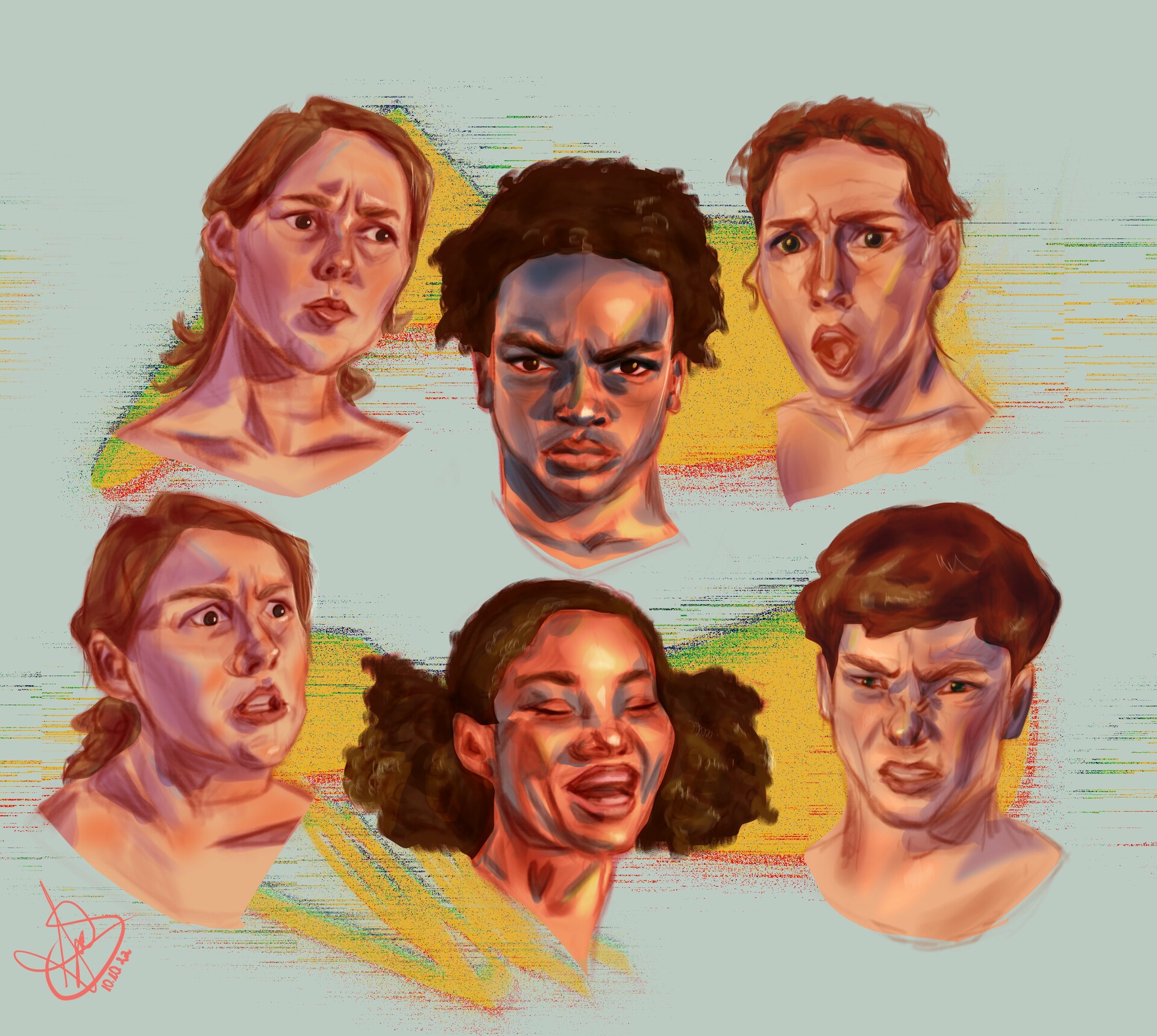 ArtStation Face expressions study