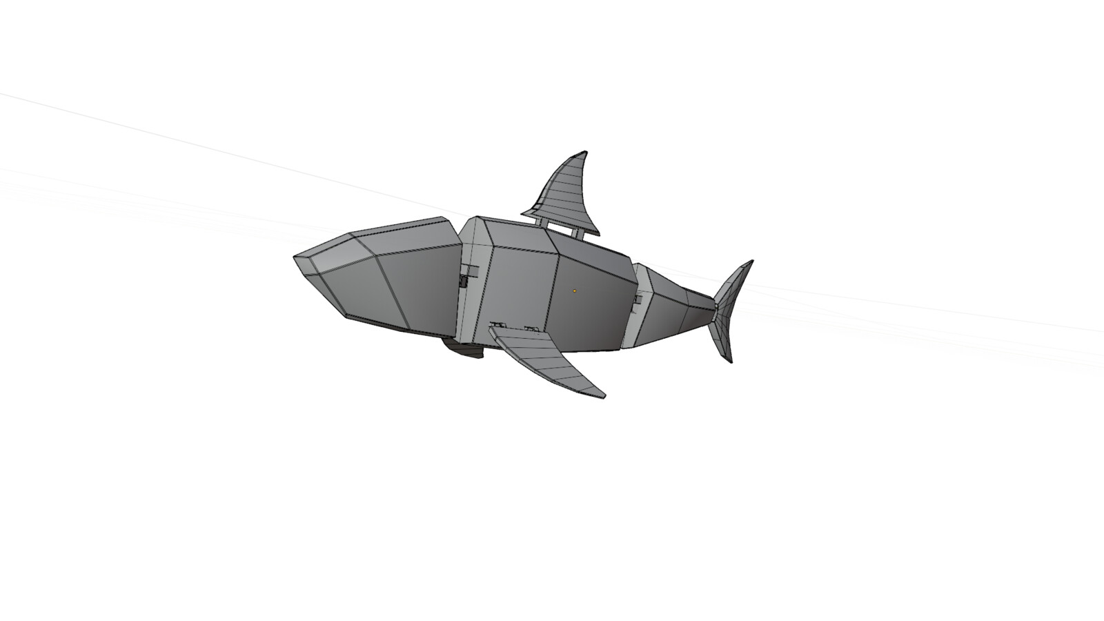 Space shark wireframe