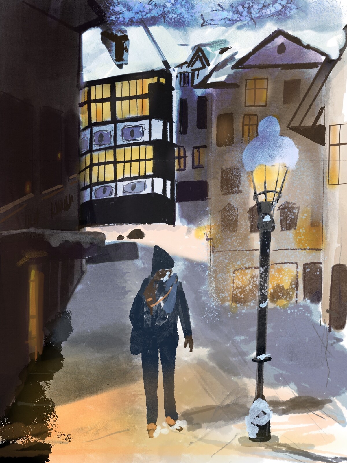 Snow in the afternoon. The reference is from a photo on Voyage's Instagram.