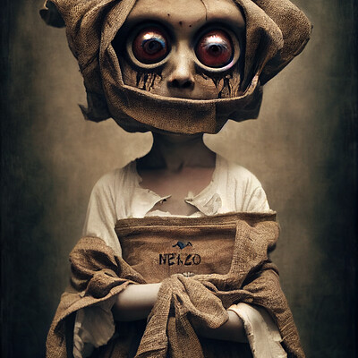 Dark philosophy darkphilosophy zombie child wearing a burlap mask by nicoletta 12def11e 8bb4 477d 90e8 76e857bc82d8