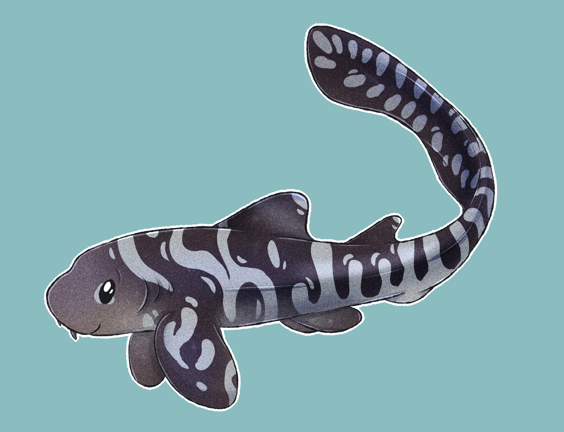 ArtStation Sharktober day 11 Zebra (juvenile) shark
