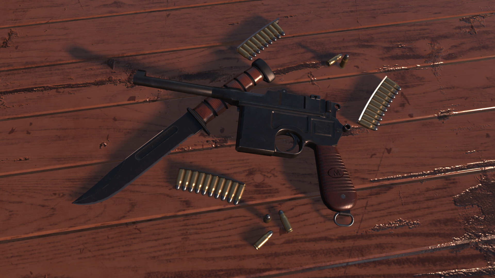 ArtStation - 3D Mauser C96 and KA-Bayonet ArtStation - 3D Mauser C96 and KA-Bayonet