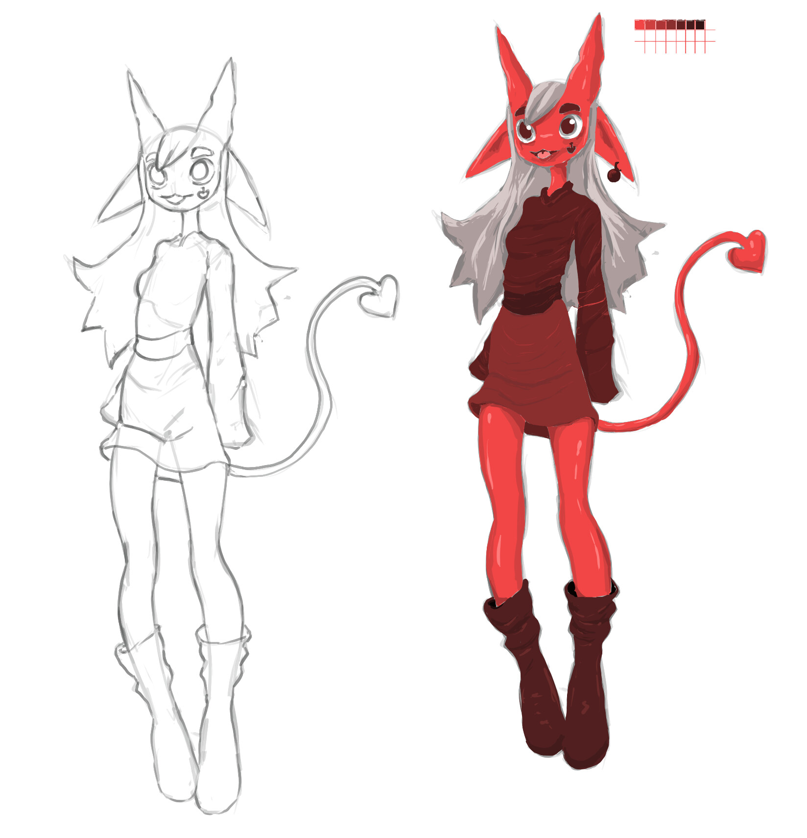 ArtStation - Demonese elf, image size:1648x1710