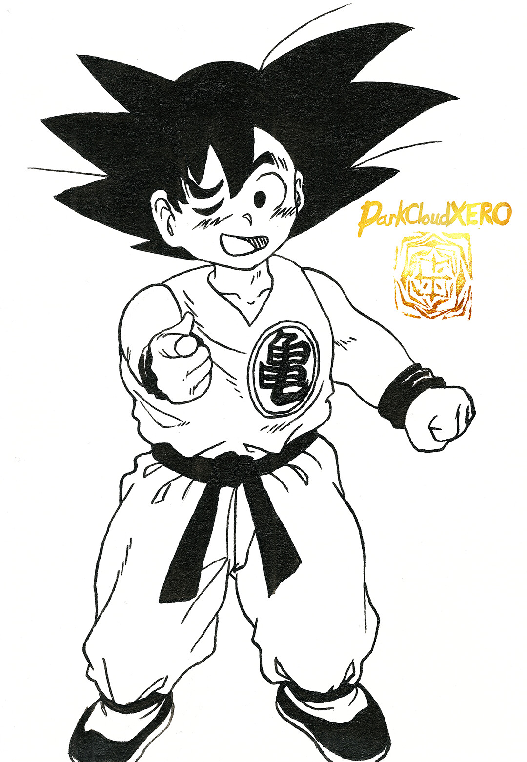 ArtStation - Inktober 2022 11 kid Goku