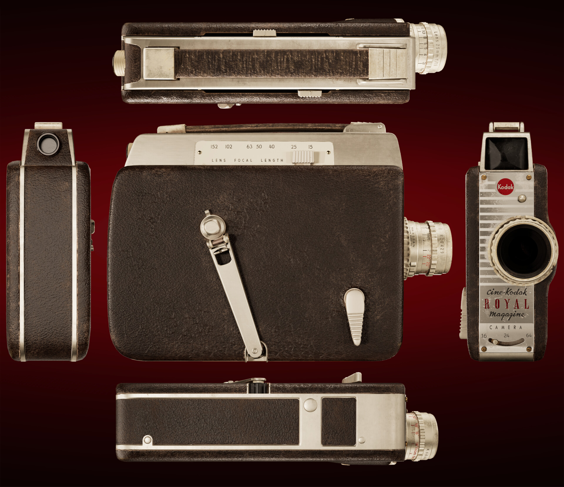 ArtStation Cine-Kodak Royal 16mm Magazine Camera