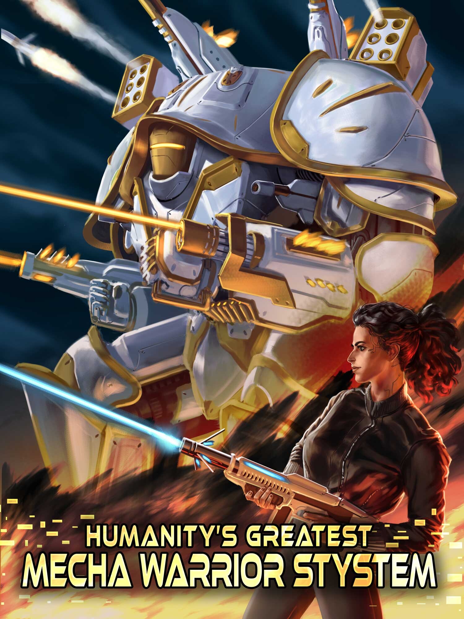 Humanity's Greatest Mecha Warrior System ArtStation - Cover Illustration for "Humanity's Greatest Mecha Warrior