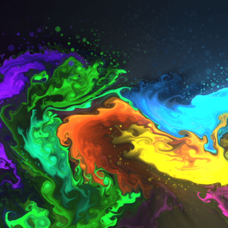 Multicolor fluid abstract collection 1