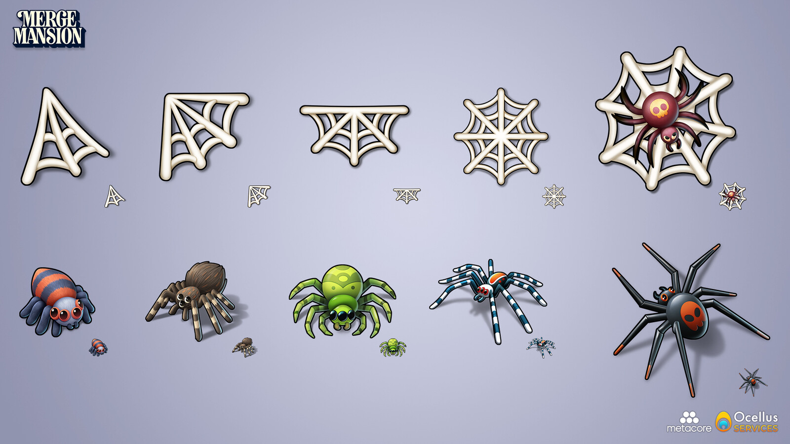 Ocellus SERVICES Merge Mansion Halloween Spiders