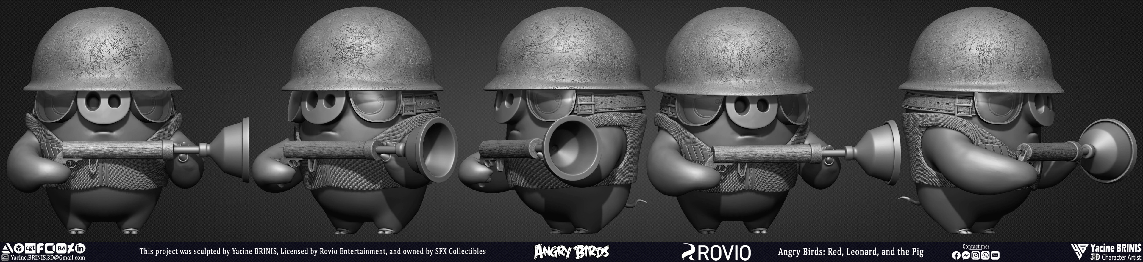 Red Leonard and the Pig Angry Birds Movie 2 Rovio Entertainment sculpted by Yacine BRINIS 003