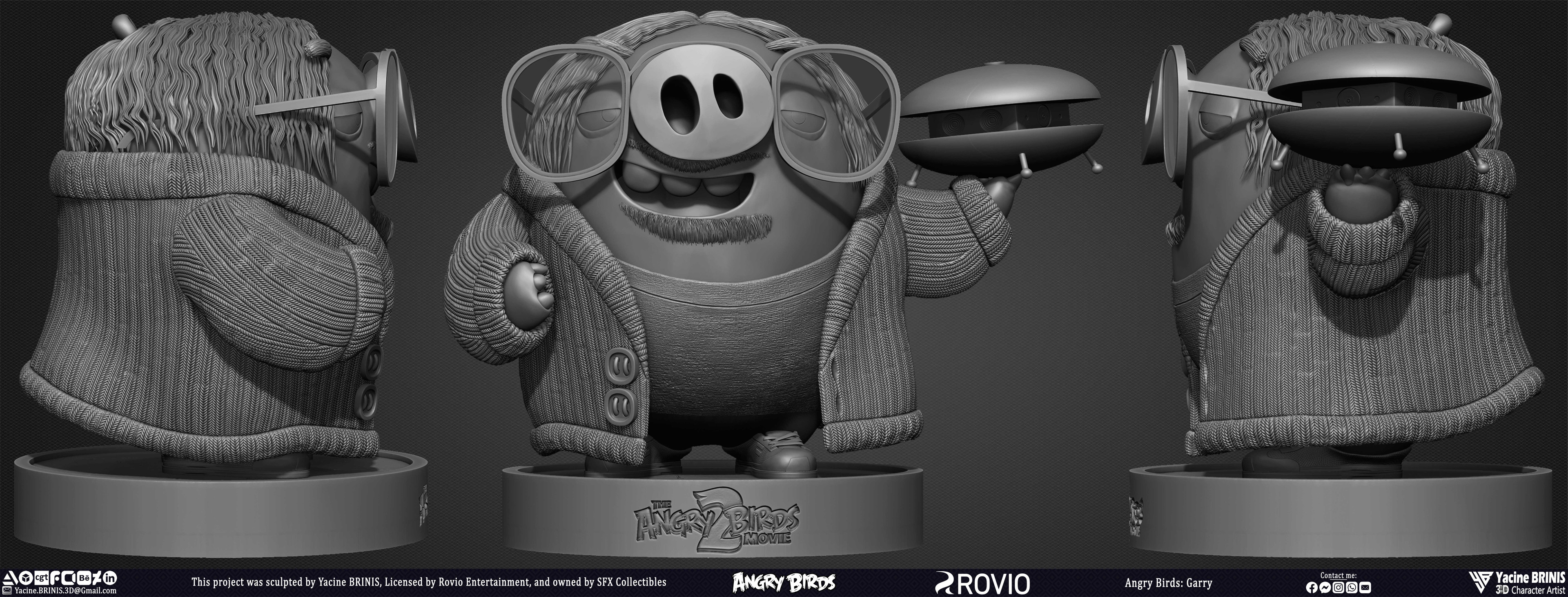 Garry Angry Birds Rovio Entertainment sculpted By Yacine BRINIS 002